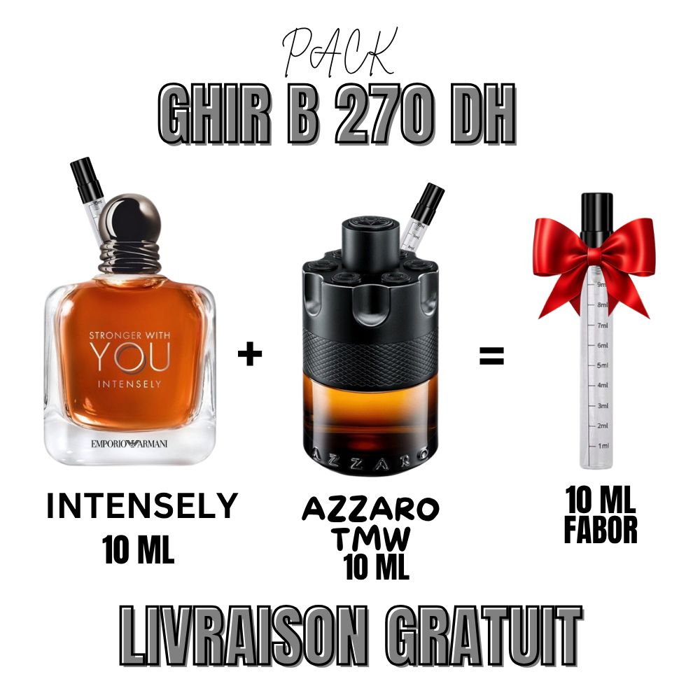 Pack Intensely+Azzaro The most wanted + 10 ml FABOR