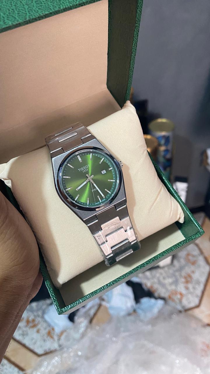 TISSOT ACIER GRIS TABLEAU VERT